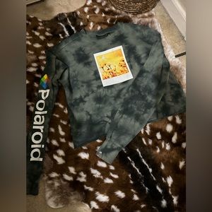Tie Dye Polaroid Crop Long Sleeve Size Small